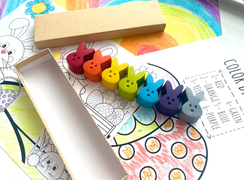 Bunny Crayons - Easter Basket Stuffers - Kids Stocking Stuffers - Birthday Gifts For Kids - Kids Gifts - Kids Party Favors - Gifts For Kids by KagesKrayons LLC