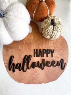 Happy Halloween Pumpkin Door Sign by RatherBee