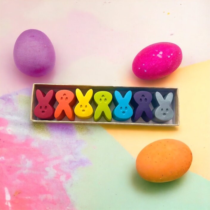 Bunny Crayons - Easter Basket Stuffers - Kids Stocking Stuffers - Birthday Gifts For Kids - Kids Gifts - Kids Party Favors - Gifts For Kids by KagesKrayons LLC