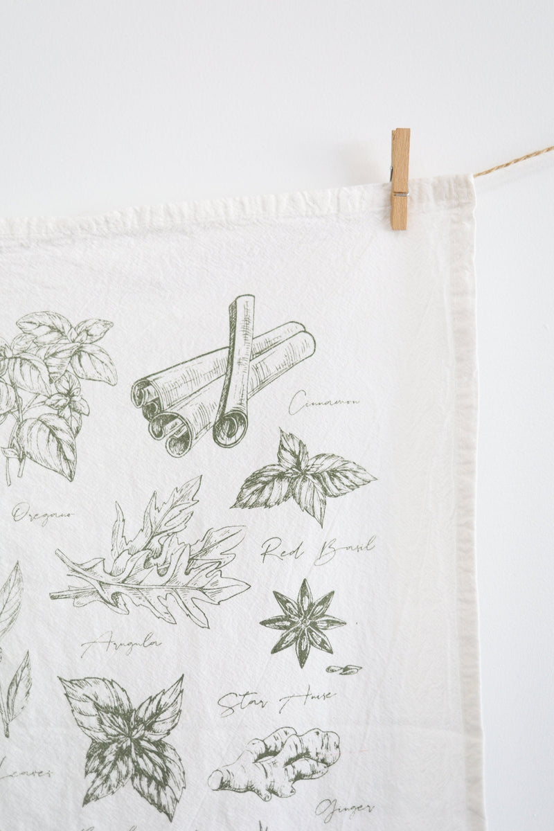 Kitchen Herbs Tea Towel by Jubilee Trading Company