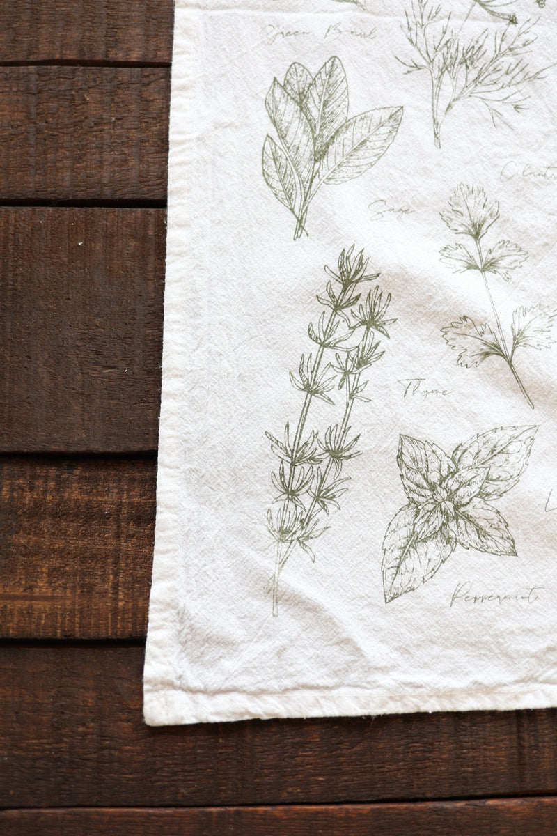 Kitchen Herbs Tea Towel by Jubilee Trading Company