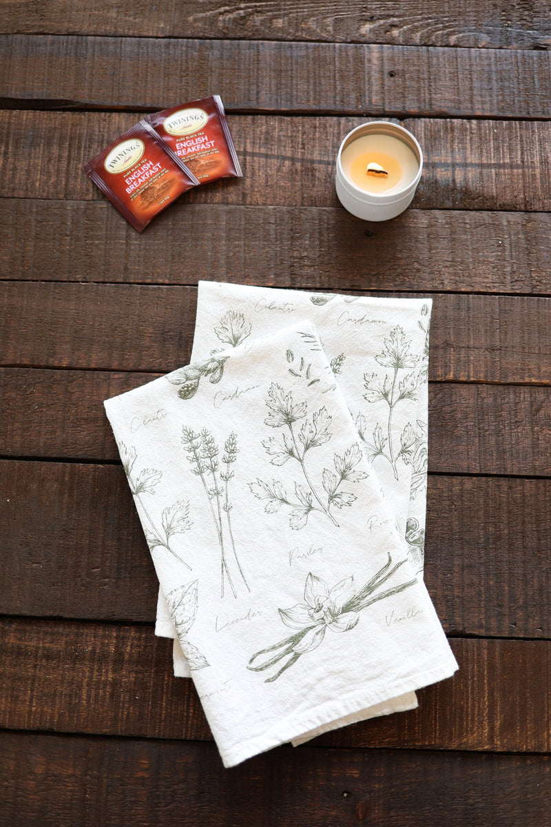 Kitchen Herbs Tea Towel by Jubilee Trading Company