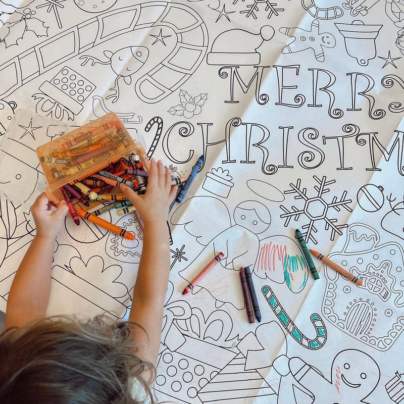 Christmas Coloring Tablecloth by Creative Crayons Workshop