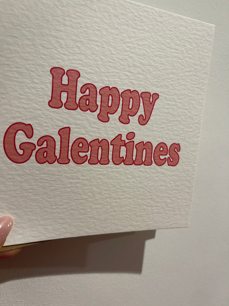 Happy Galentines Valentines Day Funny Humorous Hammered Card & Envelope by WinsterCreations™ Official Store