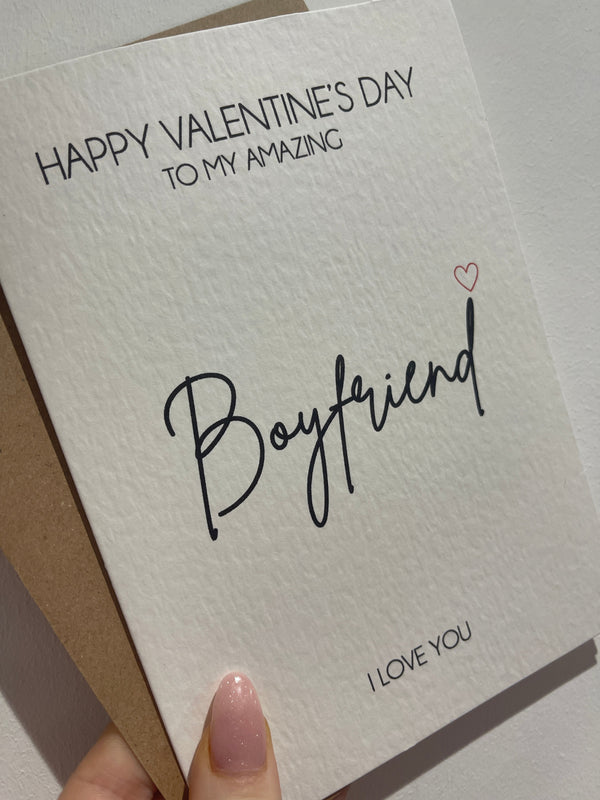 Happy Valentines Girlfriend OR Boyfriend Valentines Day Funny Humorous Hammered Card & Envelope by WinsterCreations™ Official Store