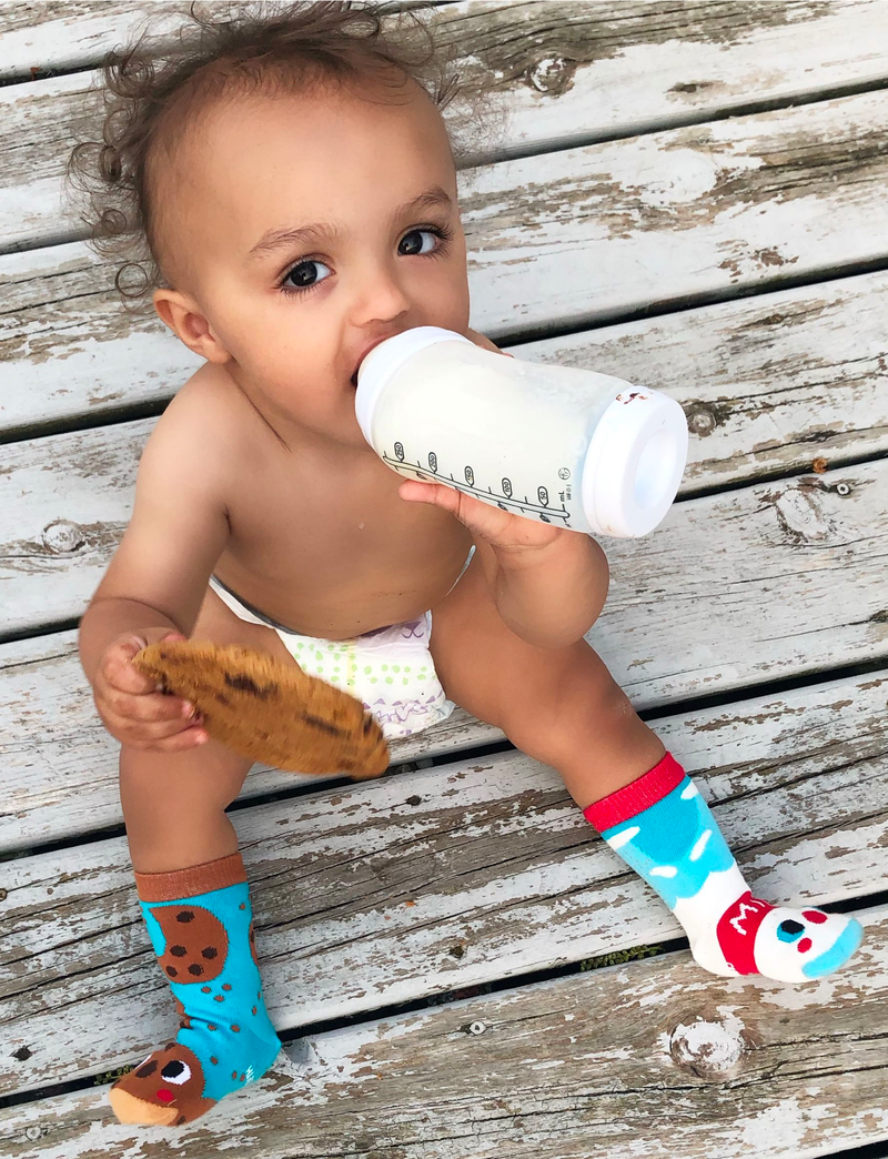 KIDS MILK & COOKIES NO SLIP SOCKS by Pals Socks