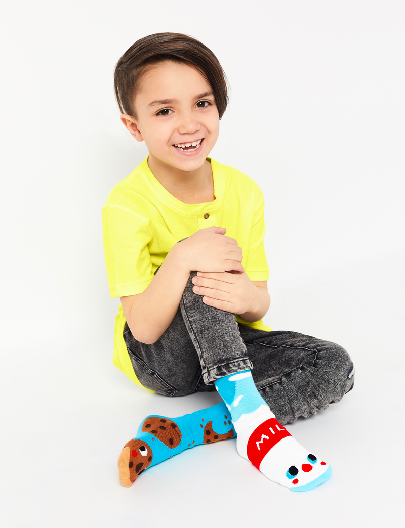 KIDS MILK & COOKIES NO SLIP SOCKS by Pals Socks