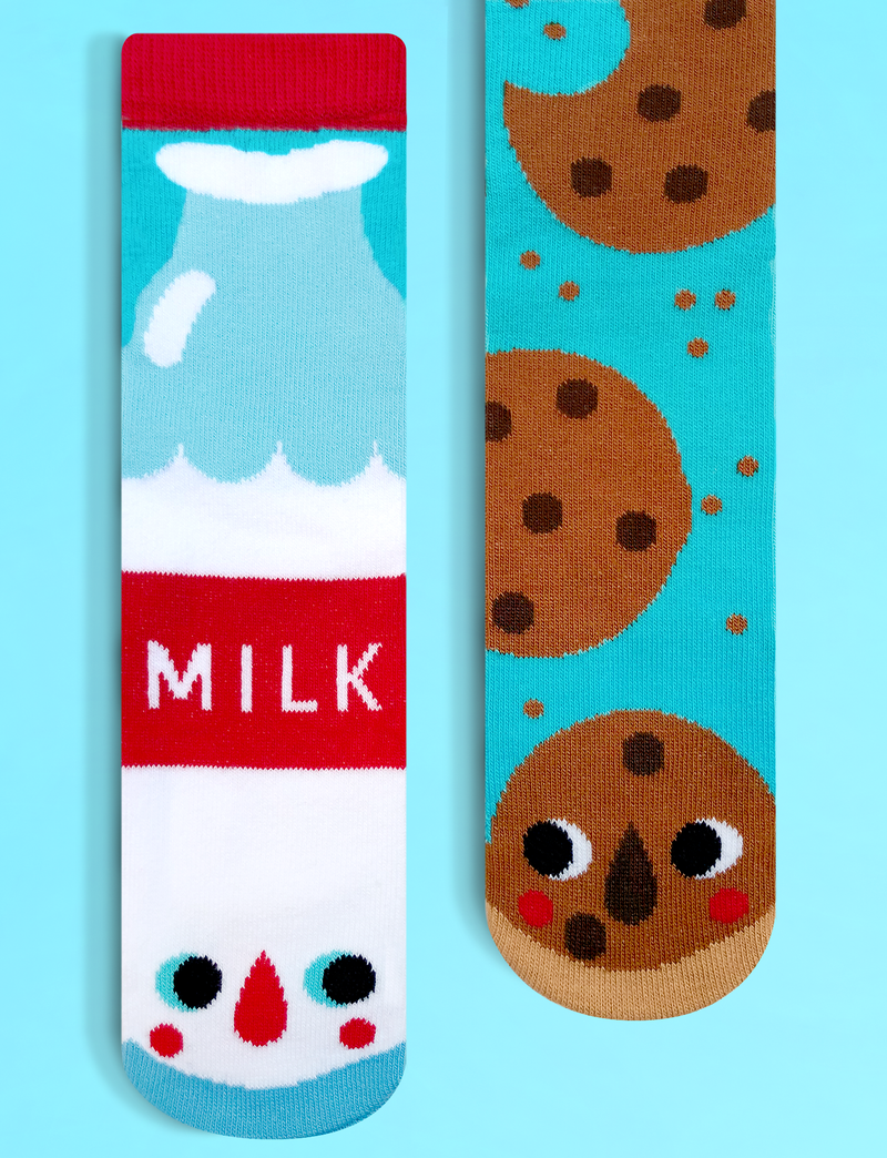 KIDS MILK & COOKIES NO SLIP SOCKS by Pals Socks