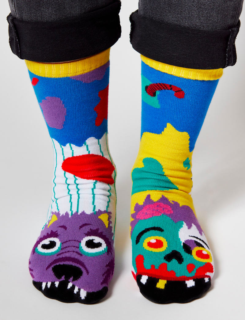 ZOMBIE & WEREWOLF MATCHY MISMATCHY SOCKS SET by Pals Socks