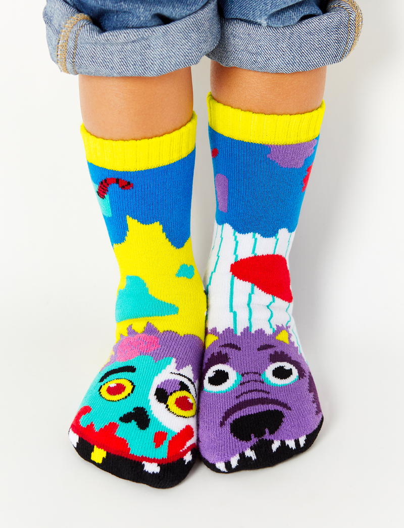 PALS BOO CREW GIFT BUNDLE - 4 PAIRS of NON-SLIP SOCKS for KIDS by Pals Socks