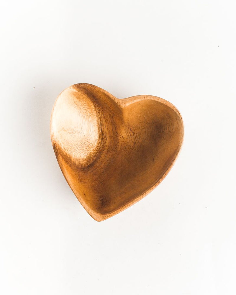 Acacia Wood 6" Heart Bowl by Creative Women