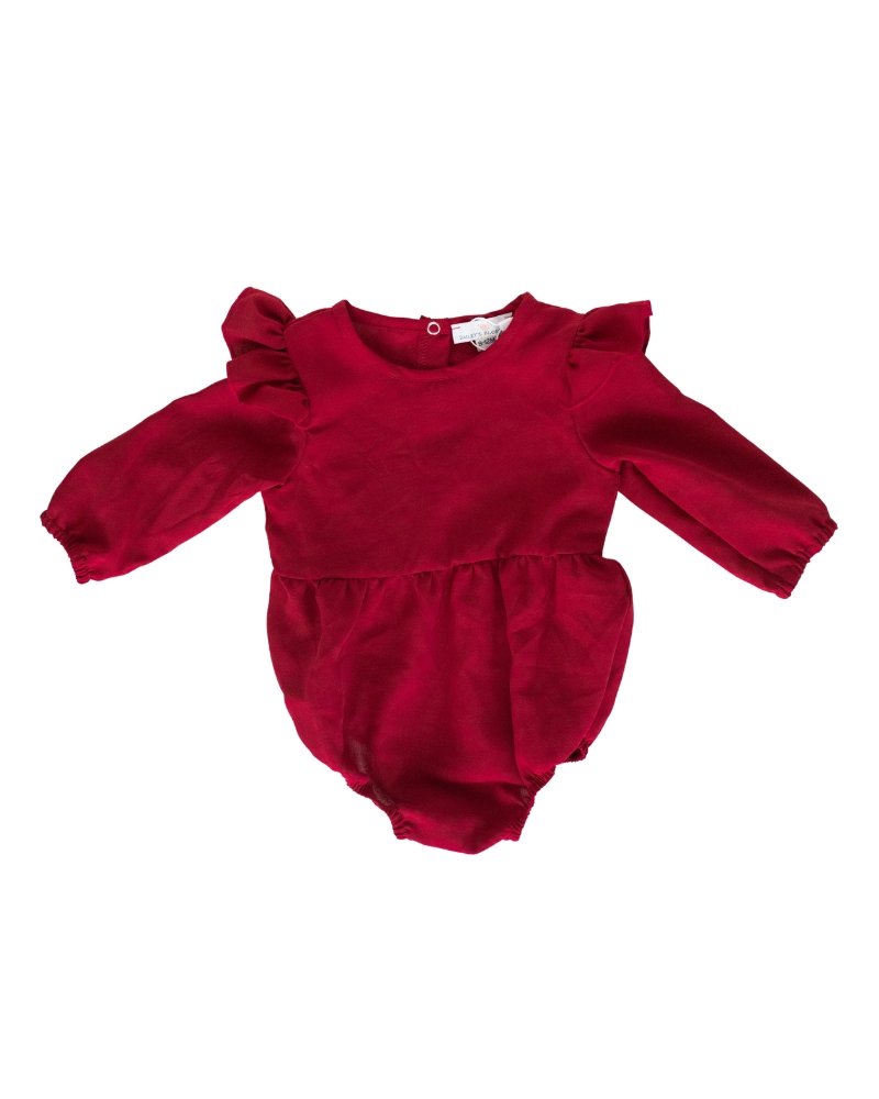 Rhodes Bubble Shorty Romper - Scarlett by Bailey's Blossoms