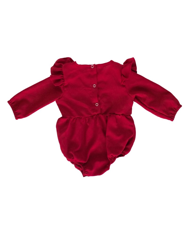 Rhodes Bubble Shorty Romper - Scarlett by Bailey's Blossoms