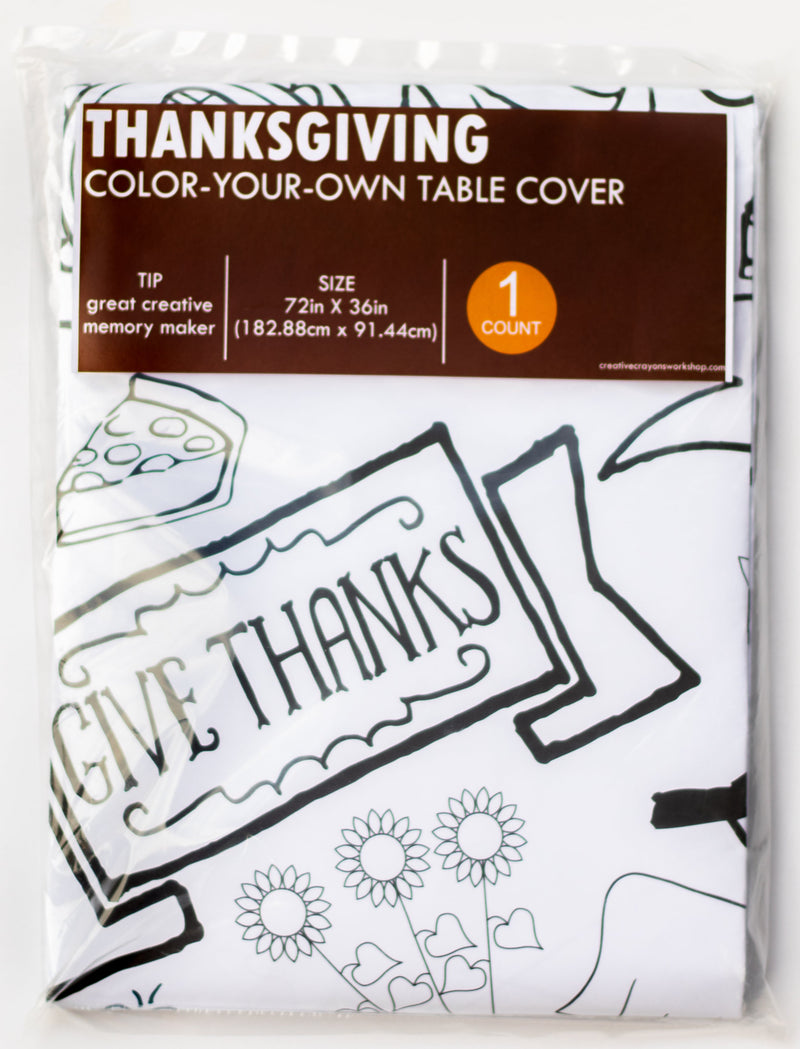 Thanksgiving Coloring Tablecloth by Creative Crayons Workshop