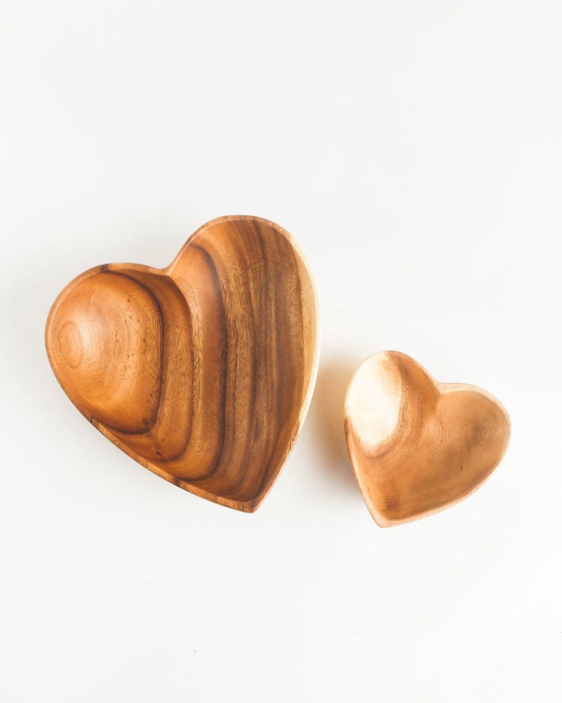 Acacia Wood 6" Heart Bowl by Creative Women