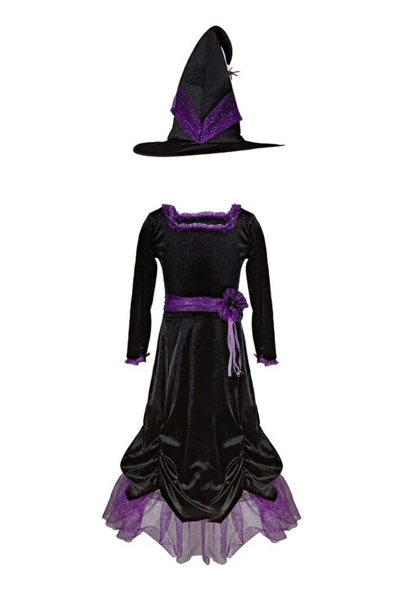 Vera The Velvet Witch Dress & Hat by Great Pretenders