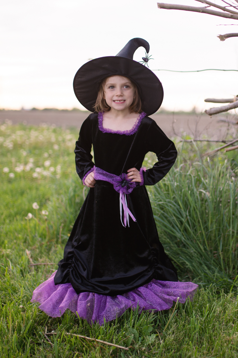 Vera The Velvet Witch Dress & Hat by Great Pretenders