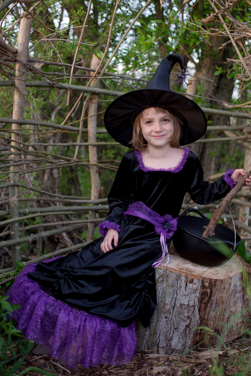 Vera The Velvet Witch Dress & Hat by Great Pretenders