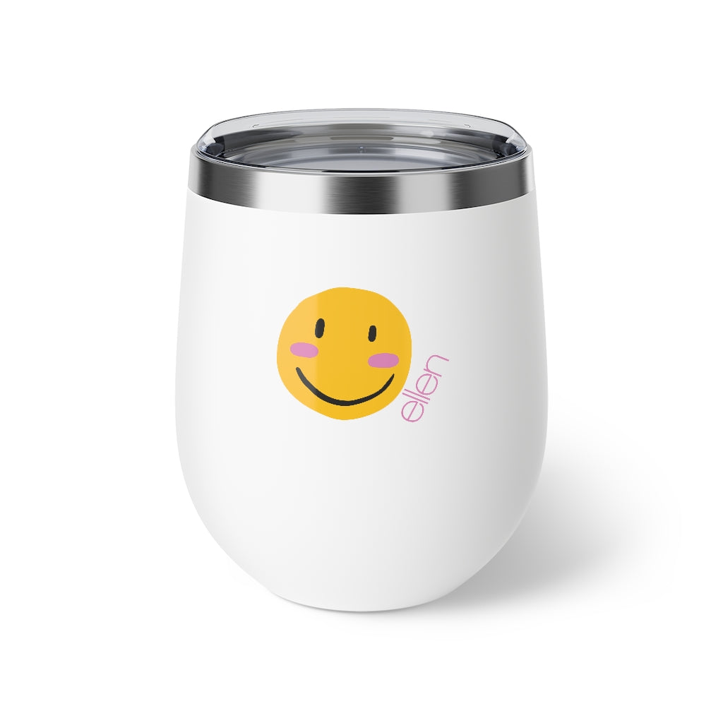 Smile Wine Tumbler-White