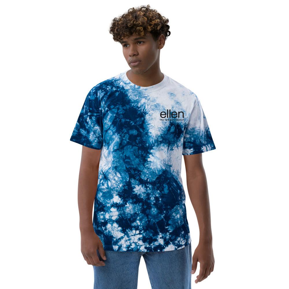 Printful The Ellen Show Oversized Tie-Dye T-Shirt - Blue S / Blue